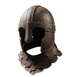 Helmet with Leather Aventail