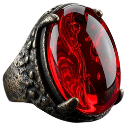 Ring Blood Amber