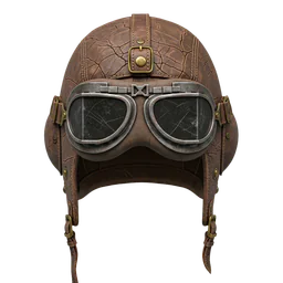Flight Helmet with Iron Goggles