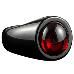 Obsidian Signet with Garnet