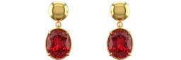 Gold Earrings with Ruby