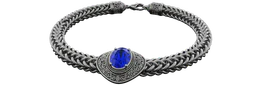 Silver Amulet with Sapphire